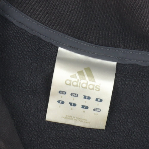 Adidas Men's Black Hoodie S Full Zip Logo