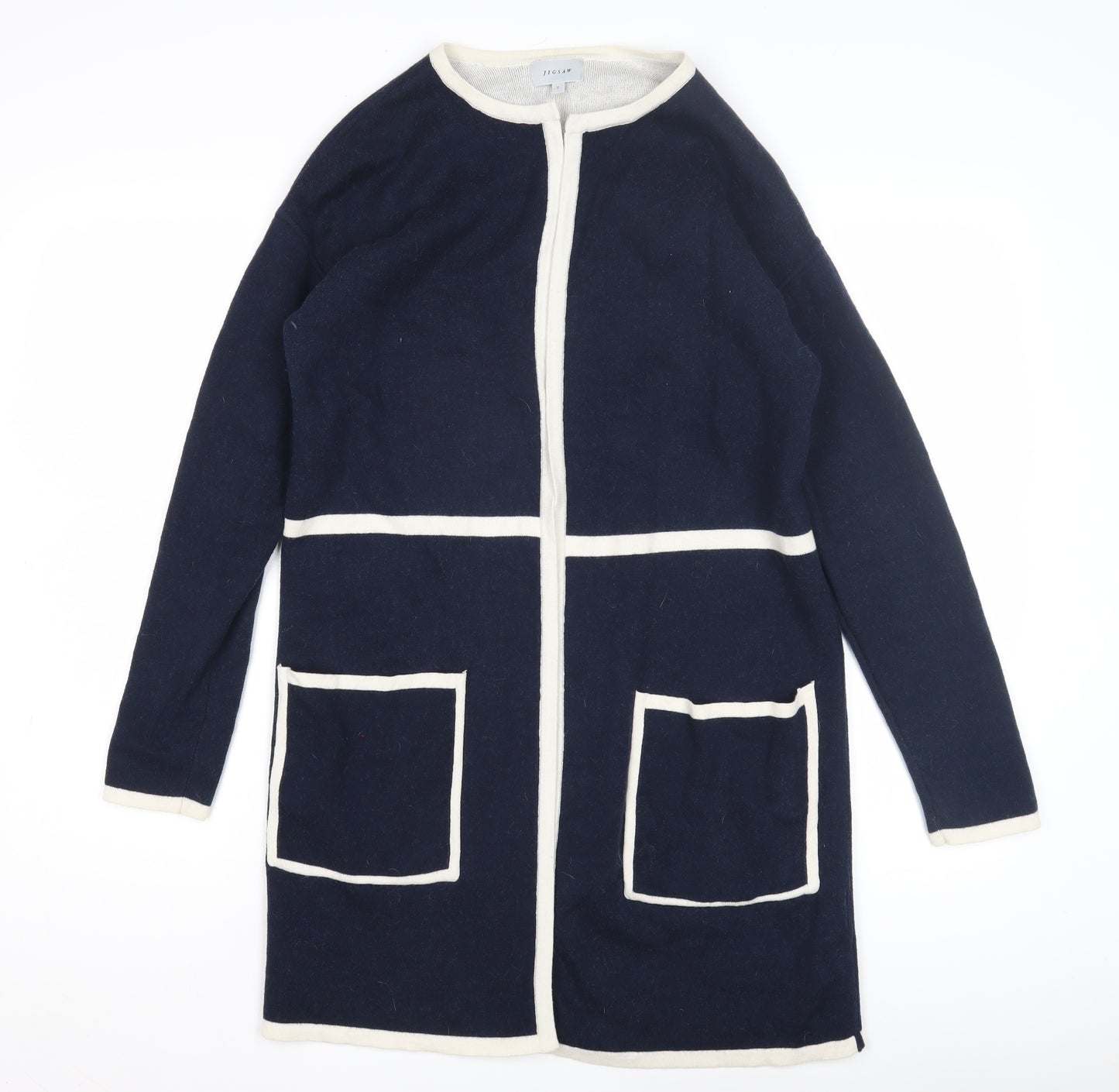 Jigsaw Women's Blue Cardigan - S, Wool, Casual, Autumn/Winter