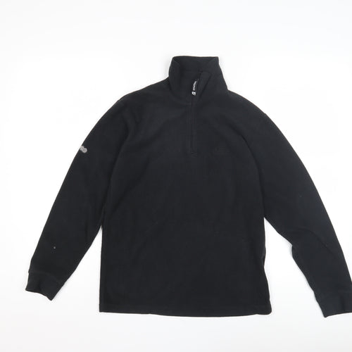 Trespass Unisex Kids Black Fleece 1/4 Zip Sweatshirt 13-14