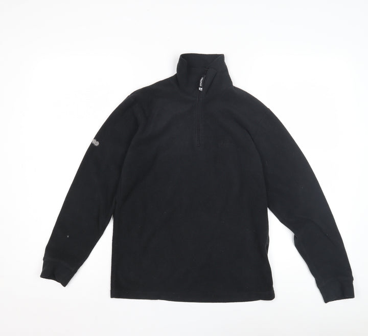 Trespass Unisex Kids Black Fleece 1/4 Zip Sweatshirt 13-14