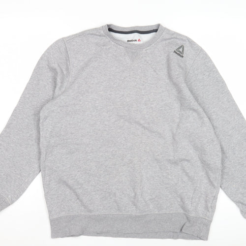 Reebok Grey Men's M Sweatshirt Logo Fleece