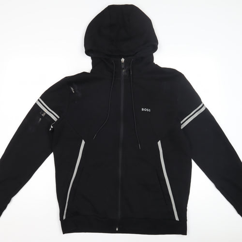 Boss Men's Black Full Zip Hoodie - Size Regular
