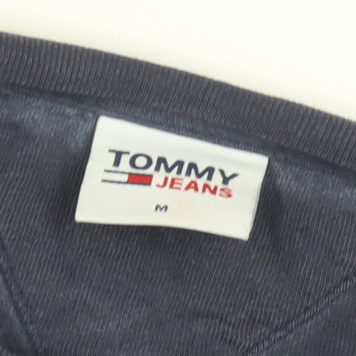 Tommy Jeans Men's Blue Long Sleeve T-Shirt Medium