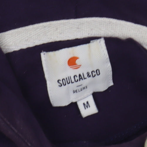 SoulCal & Co Purple Unisex Hoodie, Medium, Casual Winter