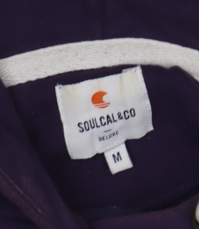 SoulCal & Co Purple Unisex Hoodie, Medium, Casual Winter