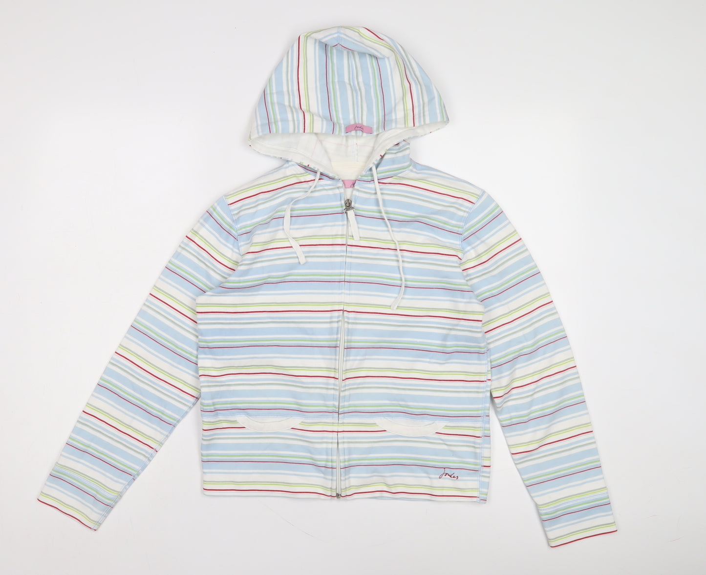 Joules Women's Multicoloured Striped Full Zip Hoodie S