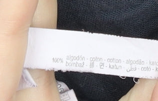 Zara Women's L Black Button-Up Cotton Shirt