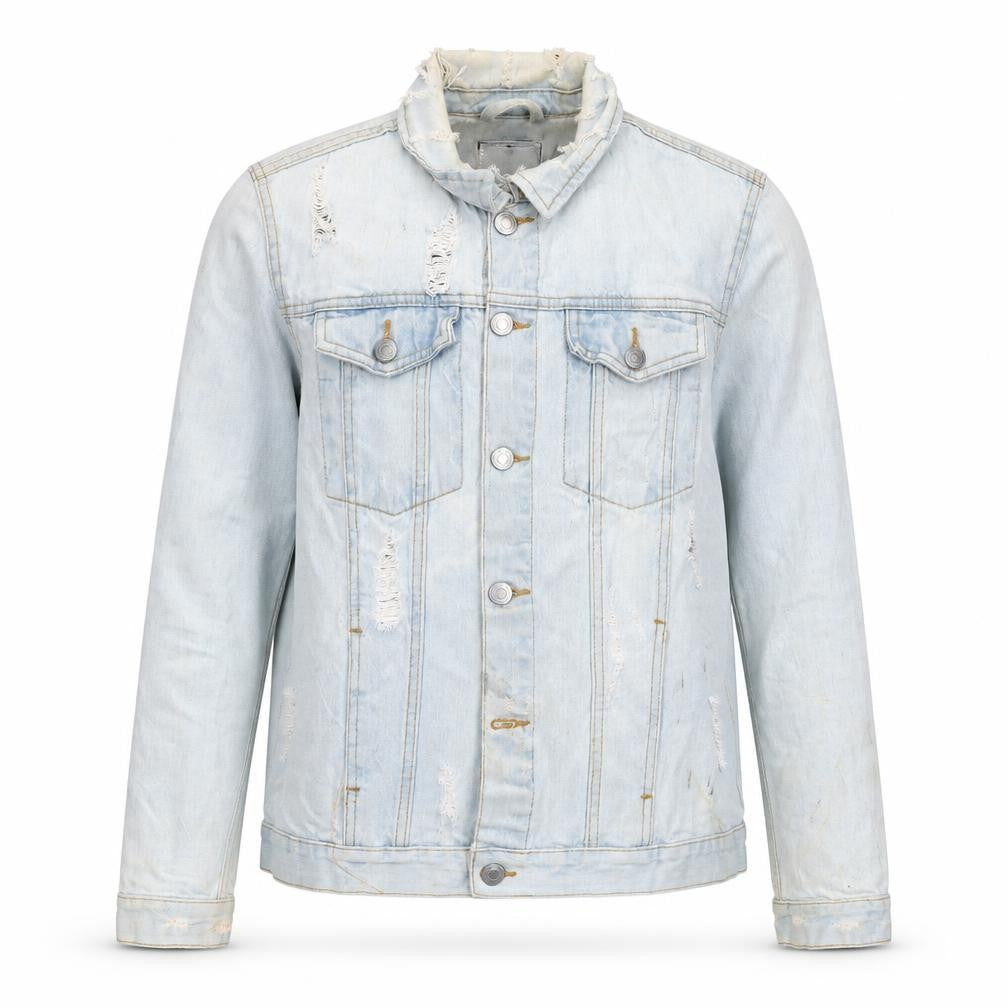 Front view of Brave Soul Women's Blue Denim Jacket M Casual