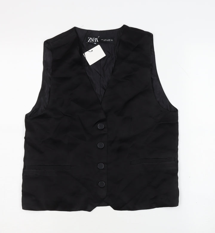Zara Men's Black Waistcoat S Formal Suit Vest