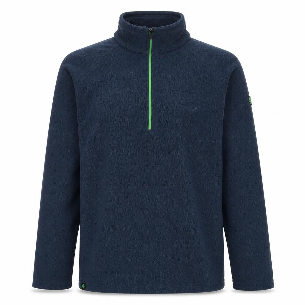 Front view of Regatta Great Outdoors Men's Blue Fleece 1/2 Zip Pullover L