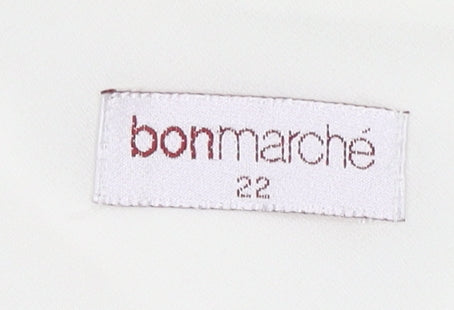 Bonmarché Women's Ivory V-Neck Sleeveless Blouse Size 22