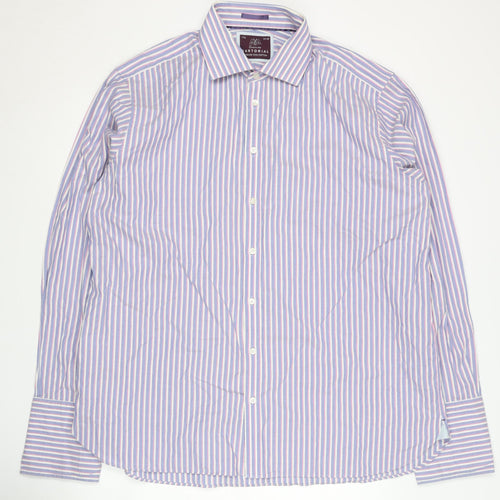 Marks and Spencer Men's Multicoloured Striped Dress Shirt