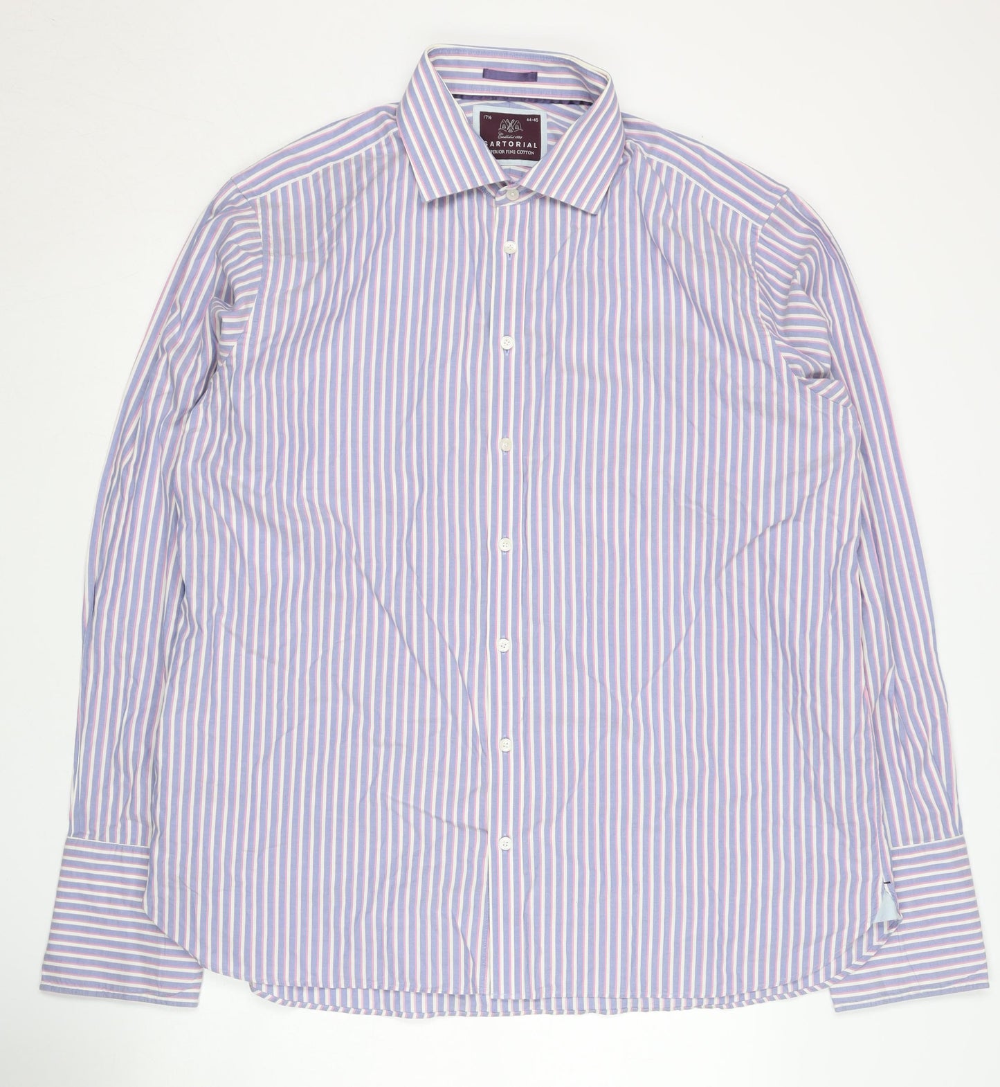 Marks and Spencer Men's Multicoloured Striped Dress Shirt