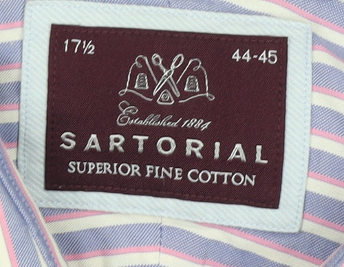 Marks and Spencer Men's Multicoloured Striped Dress Shirt