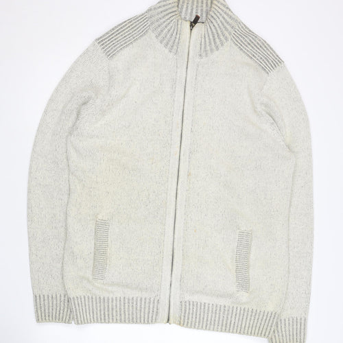 Maine New England Men's Grey Full Zip Jumper L