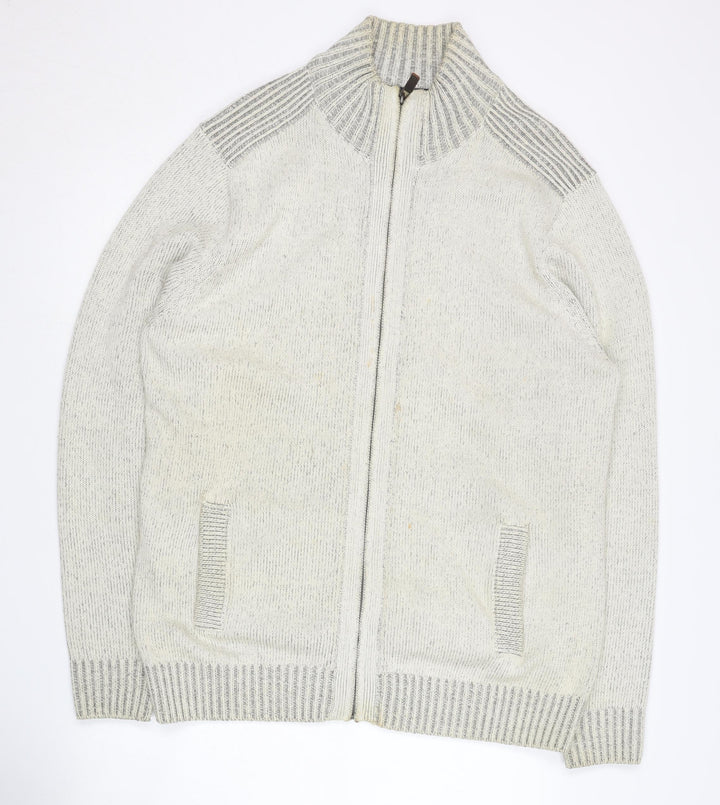 Maine New England Men's Grey Full Zip Jumper L