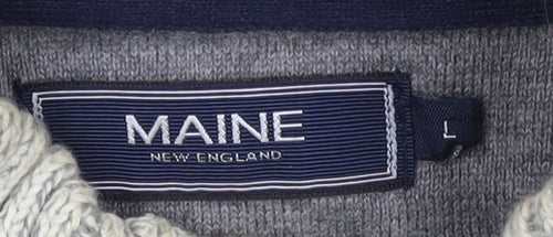 Maine New England Men's Grey Full Zip Jumper L