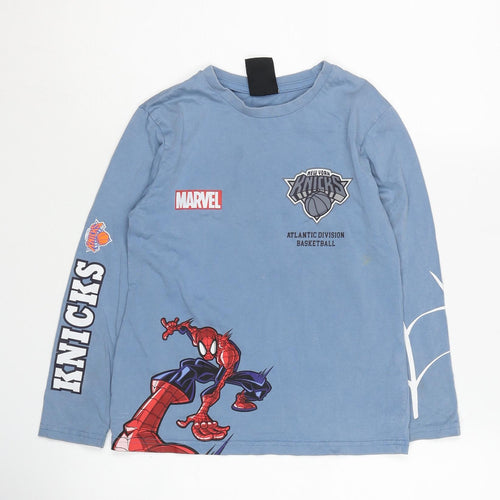NBA Boys Blue Spider-Man Basketball T-Shirt, Size 7-8, Marvel
