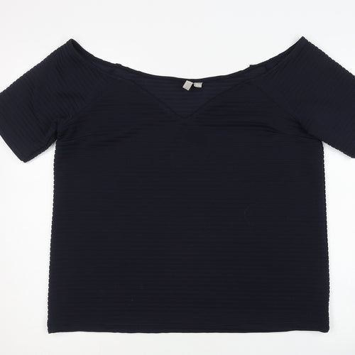 ASOS Women Blue Short Sleeve Top Size 16