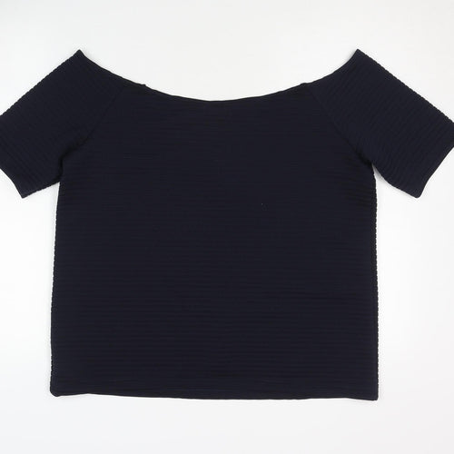 ASOS Women Blue Short Sleeve Top Size 16