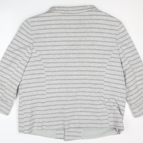 Principles Women's Grey Striped Blazer, Size 20