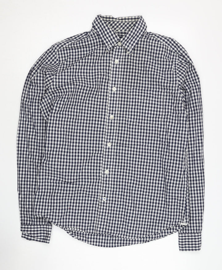 Gap Men's Black Checkered Button-Up Shirt M