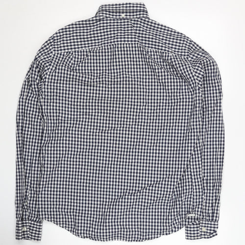 Gap Men's Black Checkered Button-Up Shirt M