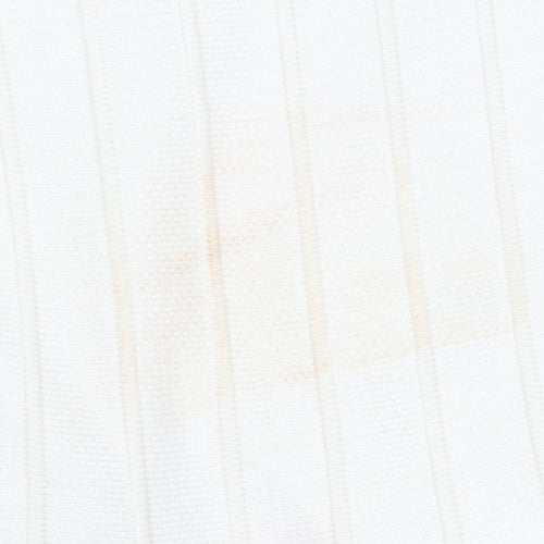 H&M Women's White Striped Jumper, M, Round Neck