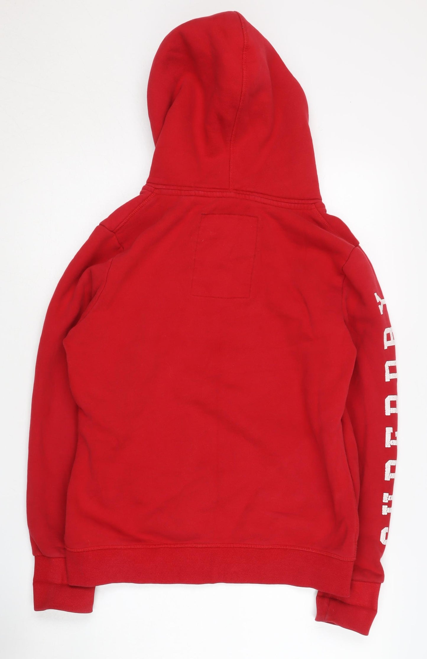 Superdry Red Hoodie XL Unisex Full Zip Casual Style