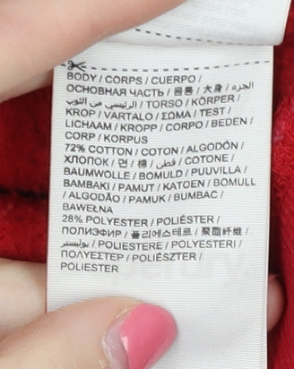 Superdry Red Hoodie XL Unisex Full Zip Casual Style