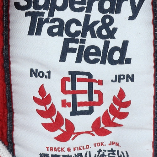 Superdry Red Hoodie XL Unisex Full Zip Casual Style