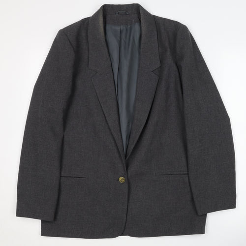 Debenhams Women's Grey Blazer Size 12 Regular Fit