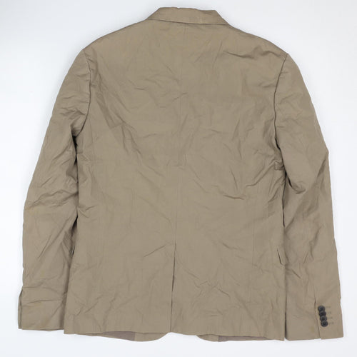 H&M Men's Beige Blazer Jacket EU 38 Single-Breasted