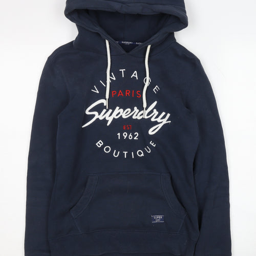 Superdry Women's Blue Pullover Hoodie Size 6