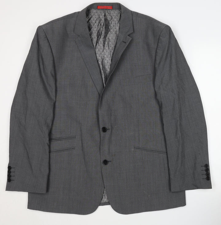 Skopes Men's Grey Blazer 44S Two-Button Formal