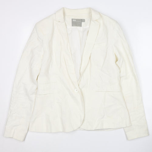 ASOS Women's Ivory Blazer Size 12 Relaxed Fit Elegant