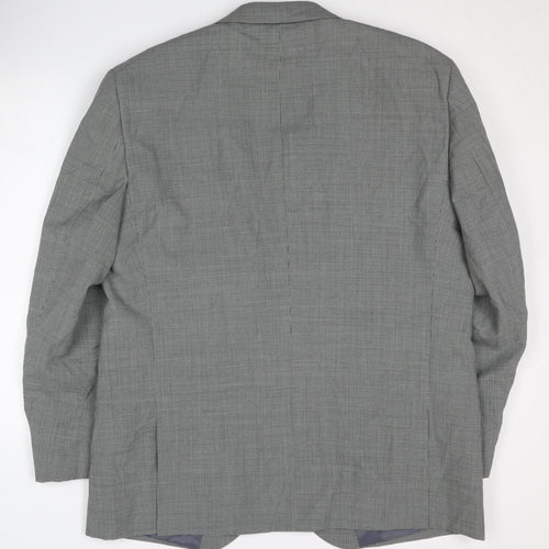 Next Men's Grey Check Blazer Size 46 Regular Fit