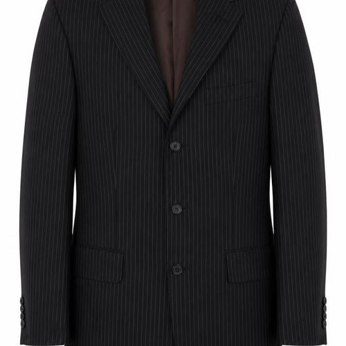 Greenwoods Elite Men's Black Striped Blazer 38R