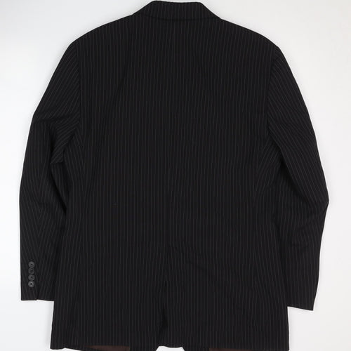 Greenwoods Elite Men's Black Striped Blazer 38R