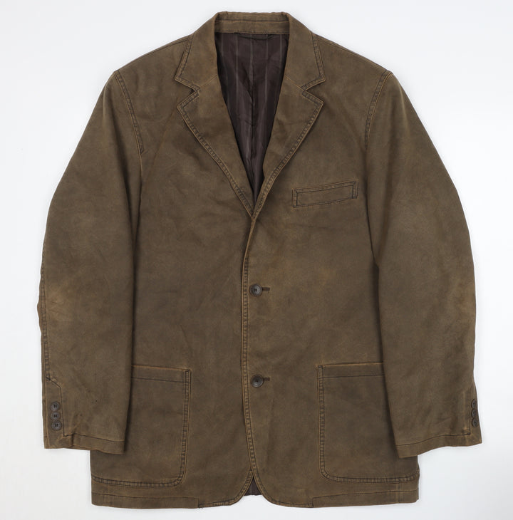 Quattro Men's Brown Blazer Size 40 Regular Jacket
