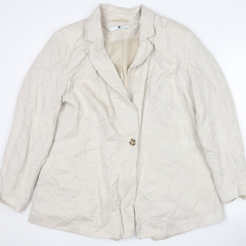V by Very Beige Women's Blazer Size 18 - Casual Workwear