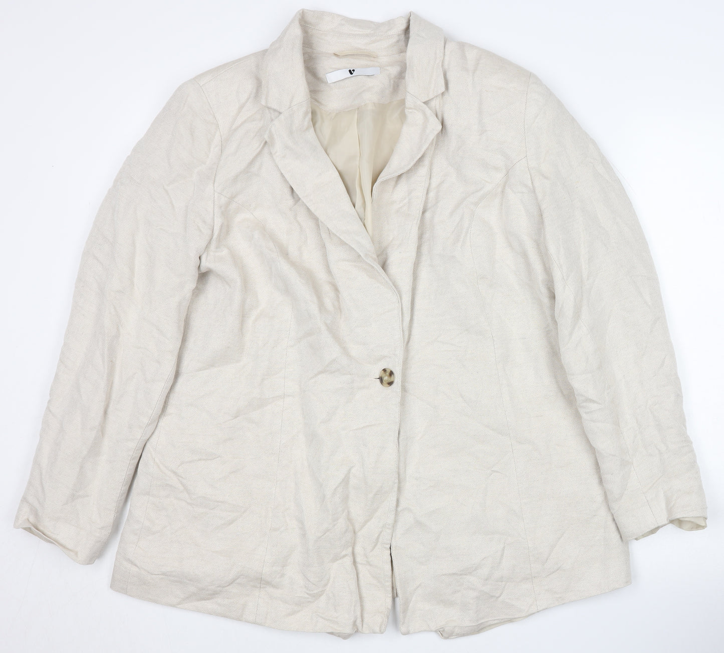 V by Very Beige Women's Blazer Size 18 - Casual Workwear
