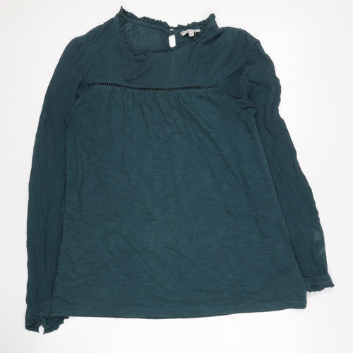 Fat Face Women's Green Long Sleeve Top Size 6