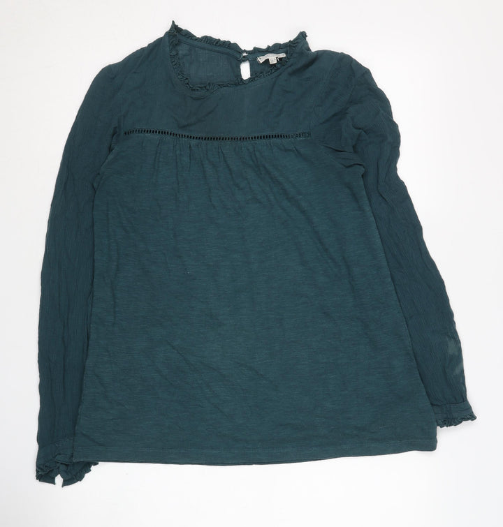 Fat Face Women's Green Long Sleeve Top Size 6
