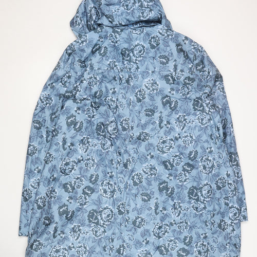 BM Casual Women's Blue Floral Long Coat Size 24