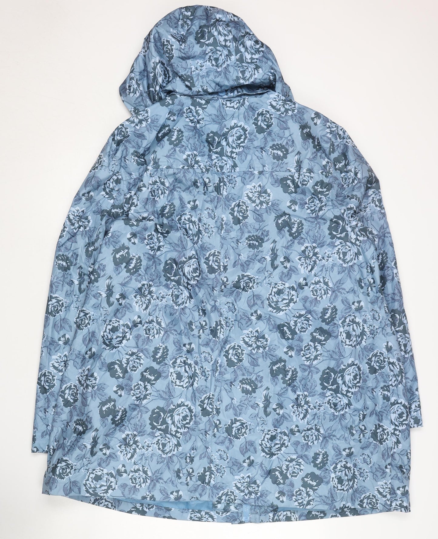 BM Casual Women's Blue Floral Long Coat Size 24