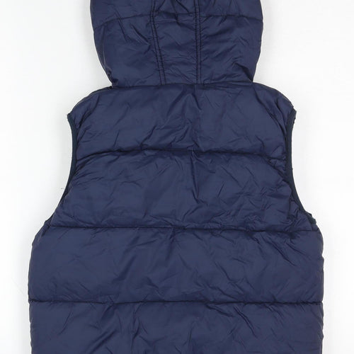 Next Boys Blue Puffer Jacket 10 Years Hooded Sleeveless