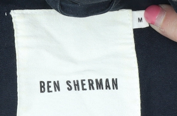 Ben Sherman Men's Black Bomber Jacket M - Casual, Zip Pockets