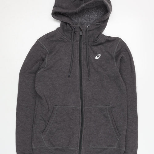 Asics Unisex Grey Full Zip Hoodie XS Running