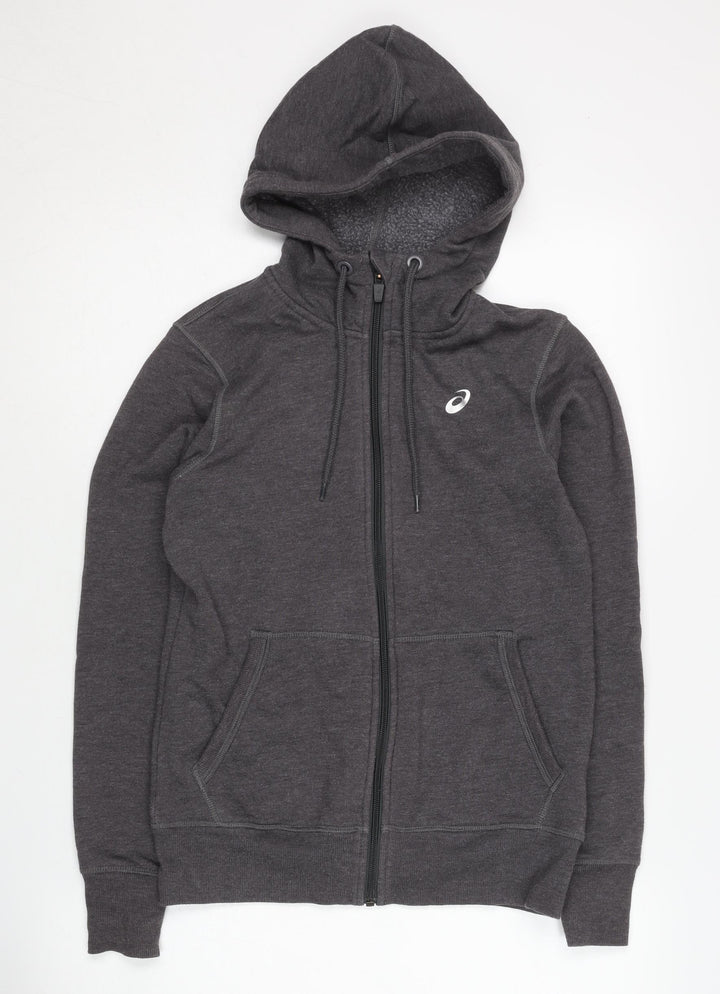 Asics Unisex Grey Full Zip Hoodie XS Running